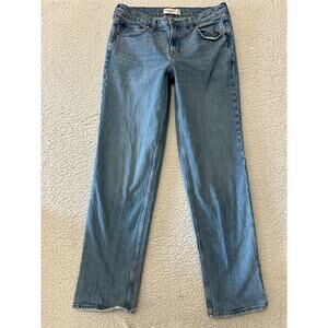 Abercrombie & Fitch Womens The 90s Straight Mid Rise Denim Jeans Size 30 Long